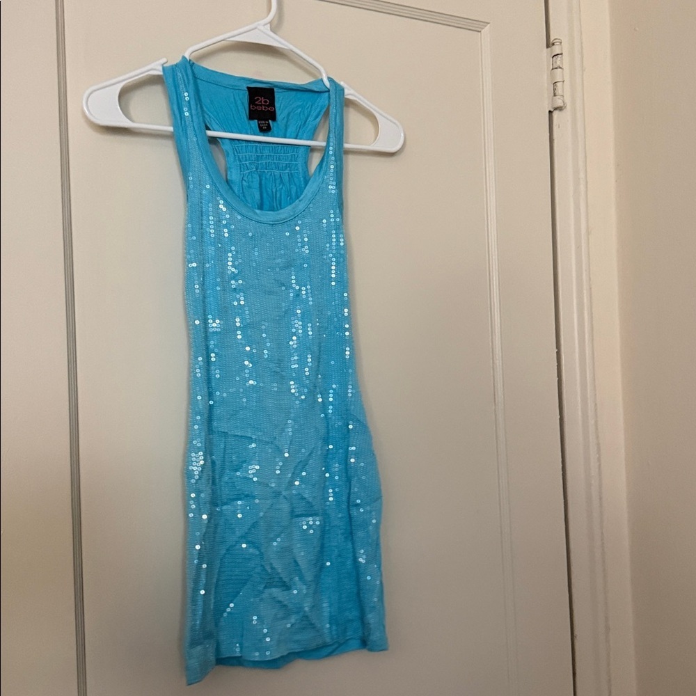 Bebe Turquoise Sleeveless Top size XS